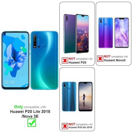 Huawei P20 LITE 2018 / NOVA 3E Cover Etui Case (Grøn)