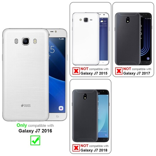 Samsung Galaxy J7 2016 Cover Etui Case (Sølv)