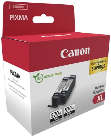 Canon blækpatroner PGI-570XL Sort (2 stk.)