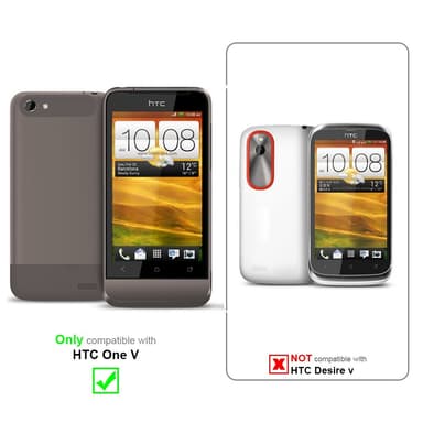 HTC ONE V Etui Case Cover (Hvid)