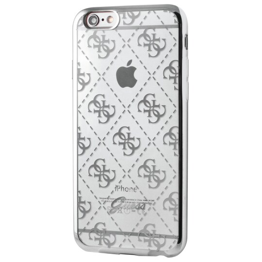 Guess iPhone 6/6s 4G transparent TPU-cover - sølv