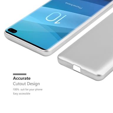 Samsung Galaxy S10 PLUS Cover Etui Case (Sølv)