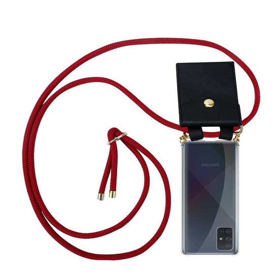 Samsung Galaxy A51 4G / M40s Etui Cover Kæde (Rød)