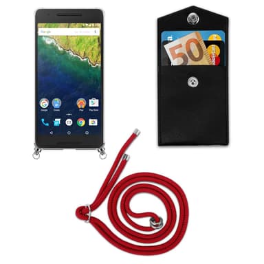 Huawei Google NEXUS 6P Etui Cover Kæde (Rød)