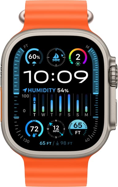 Apple Watch Ultra 2,49mm GPS+CEL Titanium (Orange/Hav bånd)