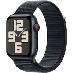 Apple Watch SE 2nd Gen 44mm LTE (Midnat Alu/Midnat sportsrem)