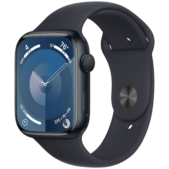 Apple Watch S9 45mm GPS (Midnight Alu/Midnight Sportsbånd) M/L