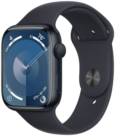 Apple Watch S9 45mm GPS (Midnight Alu/Midnight Sportsbånd) M/L