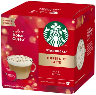 Starbucks Toffee Nut Latte fra NESCAFÉ Dolce Gusto kapsler (12 stk.)