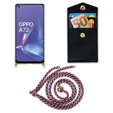 Oppo A92 Etui Cover Kæde (Rød)