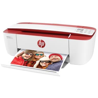 HP DeskJet 3732 AIO inkjet farveprinter - rød/hvid