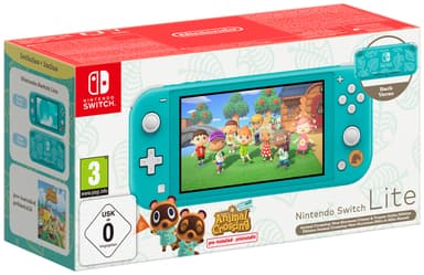 Nintendo Switch Lite Turkis - Animal Crossing: New Horizons pakke