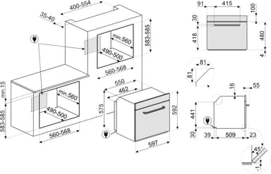 Smeg indbygget ovn SOP6902S2PN