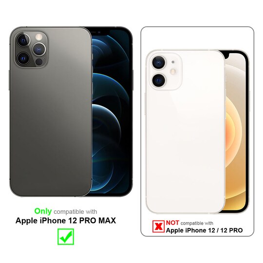 iPhone 12 PRO MAX Cover Etui Case (Blå)