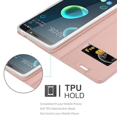 HTC Desire 12 PLUS Pungetui Cover Case (Lyserød)