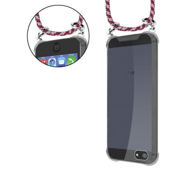iPhone 5 / 5S / SE 2016 Etui Cover Kæde (Rød)