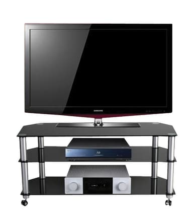 König glasbord til TV - sort