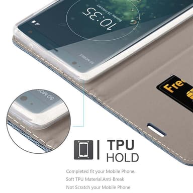 Sony Xperia XZ2 Pungetui Cover Case (Blå)