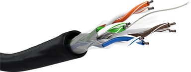 Goobay CAT 6 udendørs-netværkskabel, U/UTP, sort