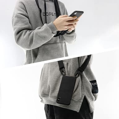 TPU telefonetui med snor Sort iPhone 13