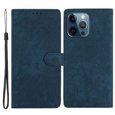 SKALO iPhone 15 Pro Max Flip Cover m. pung i PU-læder - Blå