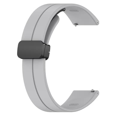 Urremme magnetisk spænde silikone Grå 20 mm Samsung Galaxy Watch 5/5 Pro/4/4 Classic/3 41 mm, Huawei Watch GT3 42 mm/GT2 42 mm, Huami Amazfit GTR 4 Mini/3/2 Mini, Garmin Forerunner 245/245 Music