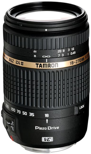 Tamron AF Di II VC 18-270 PZD objektiv til Canon