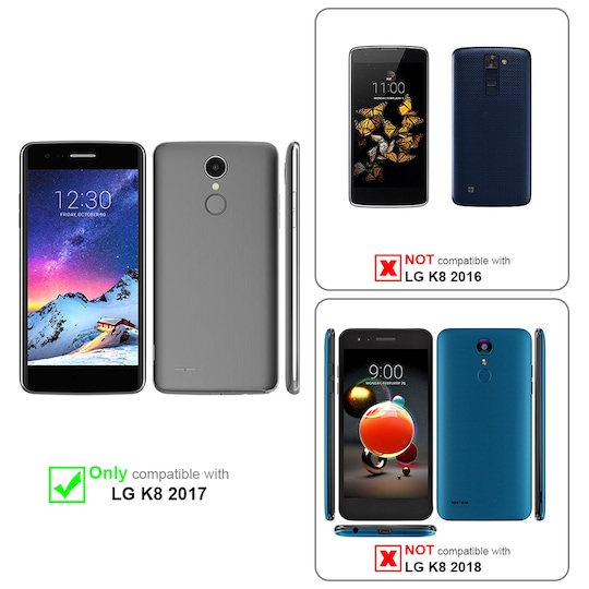 LG K8 2017 Cover Etui Case (Sort)