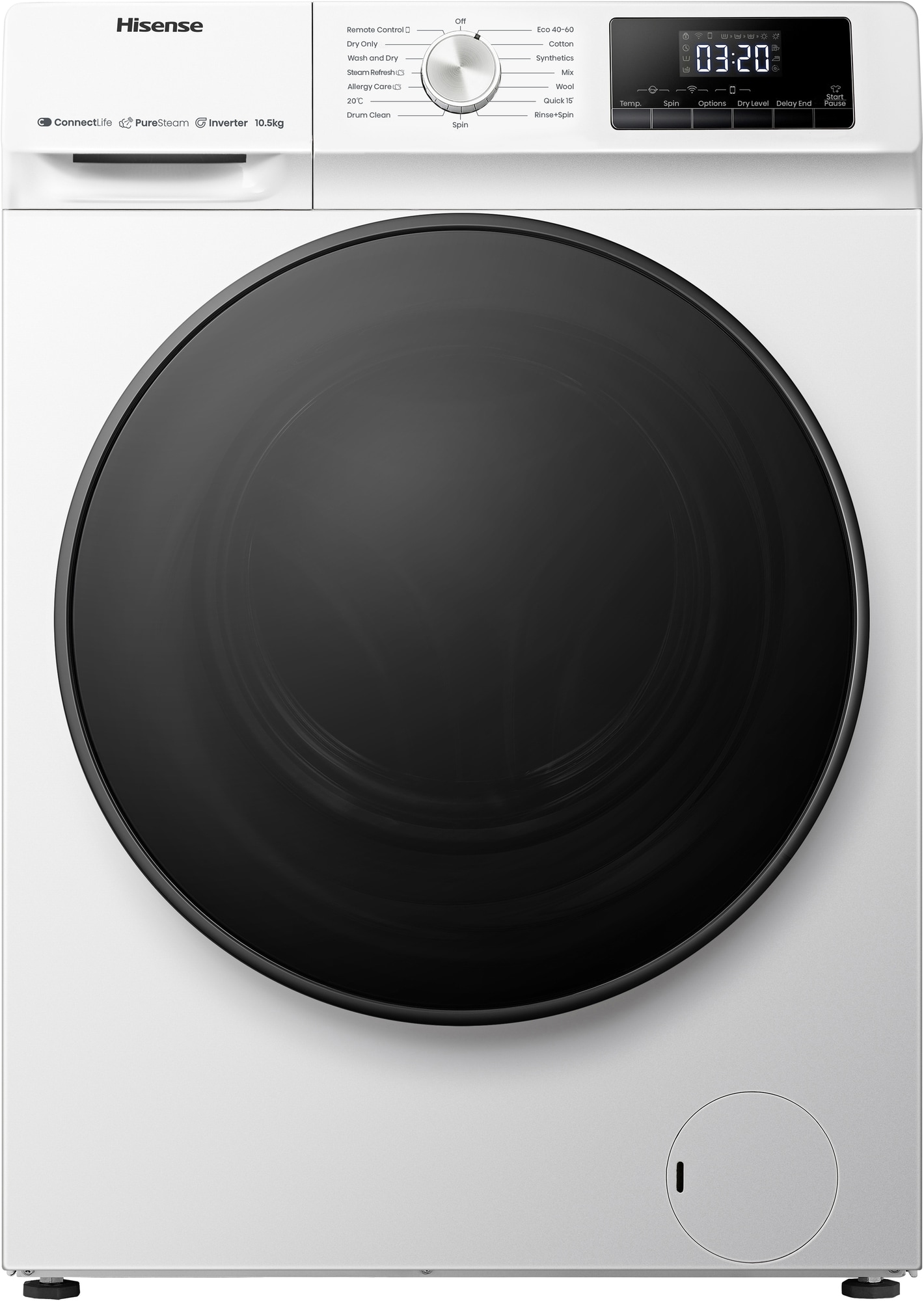 Hisense Washer dryer WD3Q1043BW (White) thumbnail