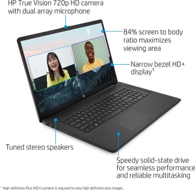 HP Laptop 17-cn0804no  i3-11/4/128 17,3" bærbar computer