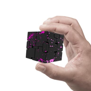 Fidget Toy Infinite Cube Stressaflastningsflipblok - sort-rose