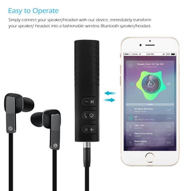NÖRDIC Bluetooth stereo 3,5 mm AUX adapter