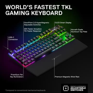 SteelSeries Apex Pro TKL tenkeyless 2023 gaming tastatur