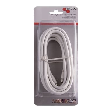 Triax Cabel F till F5 M - Hvid