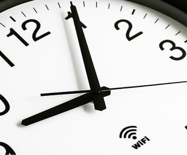 Smart WiFi automatisk tidssynkronisering Mute vægur Sort