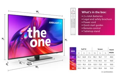 Philips 43” The One PUS8848 4K LED Smart TV (2023)