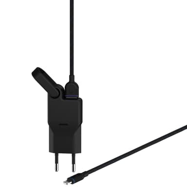 Unisynk High Power USB-oplader + Lightning-kabel (sort)