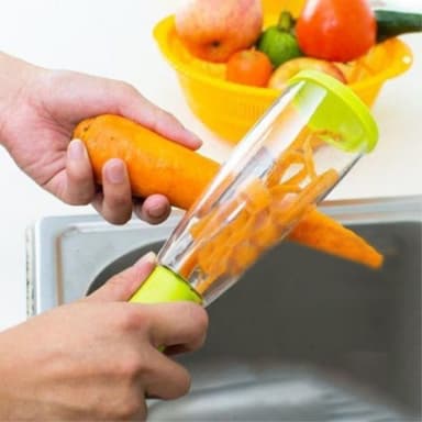 Smart Kartoffelskræller frugtskræller grøntsagsskræller med beholder