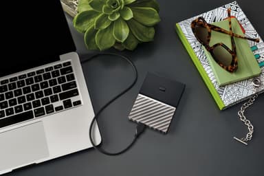 WD My Passport Ultra 1 TB bærbar HDD (sort/grå)