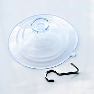 Stærke sugekopper med krog 50-pak Gennemsigtig 60 mm