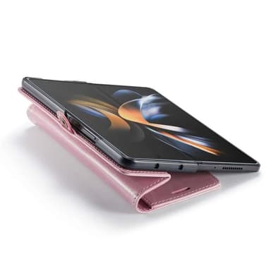 Wallet 3-kort ægte læder Samsung Galaxy Z Fold 5 - Lyserød