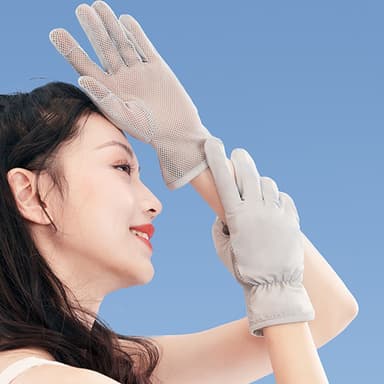 Is silke mesh solcreme handsker 1 par Grå