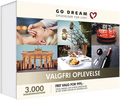 GoDream gavekort - Oplevelsesgavekort platin