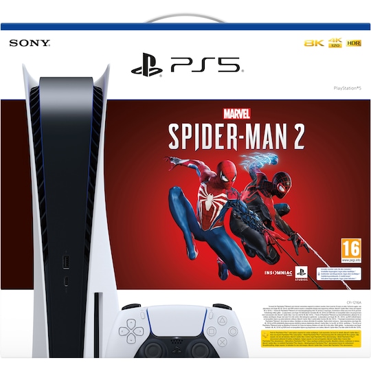 PlayStation 5 + Marvels Spiderman 2 pakke
