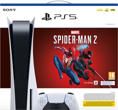 PlayStation 5 + Marvels Spiderman 2 pakke