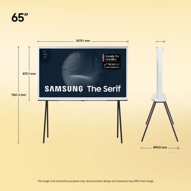 Samsung 65" LS01B The Serif 4K QLED Smart TV (hvid/2023)