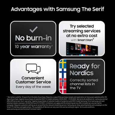Samsung 65" LS01B The Serif 4K QLED Smart TV (hvid/2023)