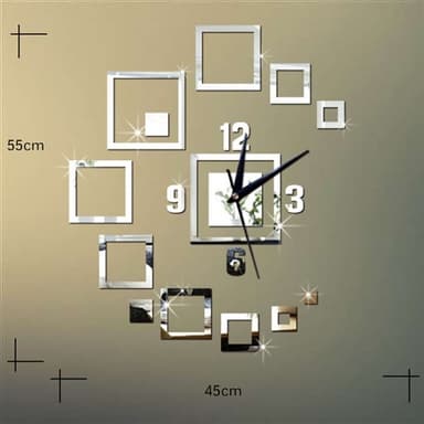 Vægdekoration 3D-ur - Guld