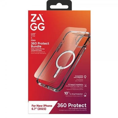 ZAGG iPhone 15 Plus Cover med Skærmbeskyttelse Luxe Snap & Glass