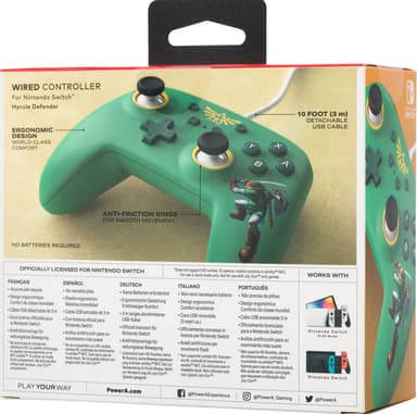 PowerA Nintendo Switch USB-kablet gamepad (Zelda Edition)